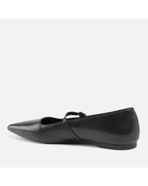 Vagabond Black Hermine Leather Pointed-toe Flats