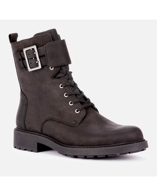 Clarks Orinoco 2 Leather Lace Up Boots in Black | Lyst
