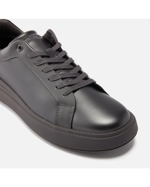 Calvin Klein Gray Leather Chunky Sole Trainers for men