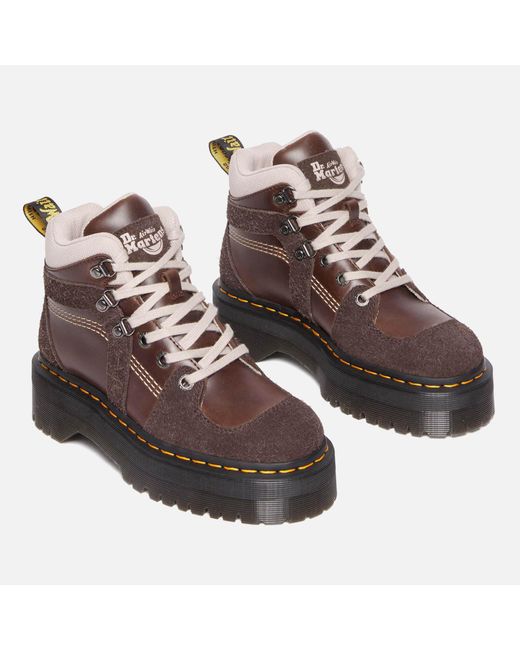 Dr. Martens Brown Zuma Hiker Pull Up Leather Women's Boots