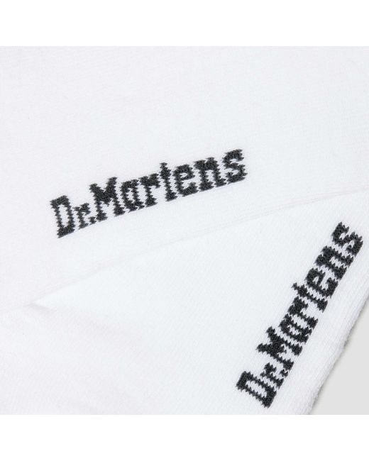 Dr. Martens White Double Dock Cotton-blend Socks