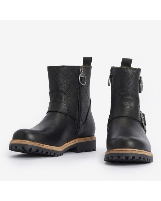 Barbour Black Bramble Double Buckle Boots