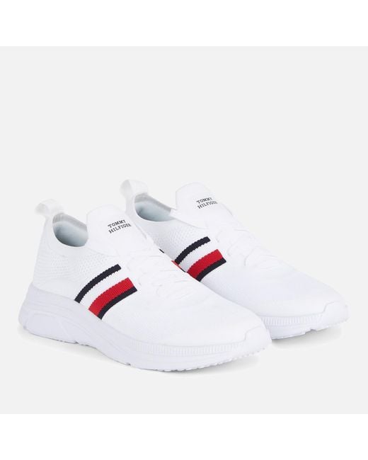 Tommy Hilfiger White Running-style Leather Trainers for men
