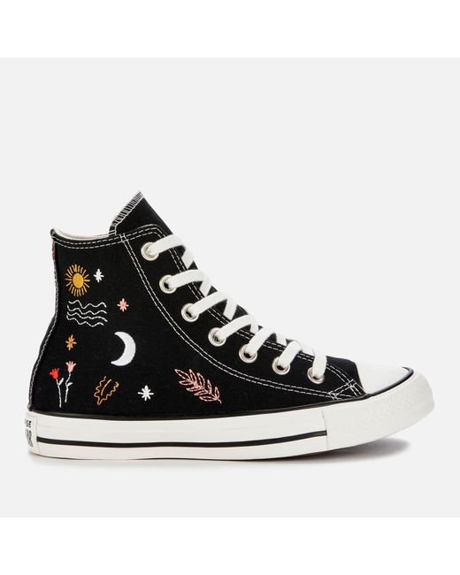 Converse Black Chuck Taylor All Star It's Ok To Wander Hi-top Trainers