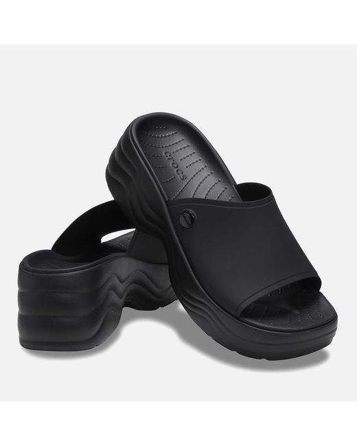 CROCSTM Black Skyline Croslitetm Slides