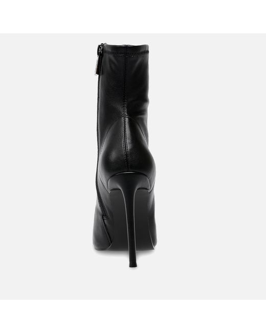 Steve Madden Black Vanya Faux Leather Heeled Boots