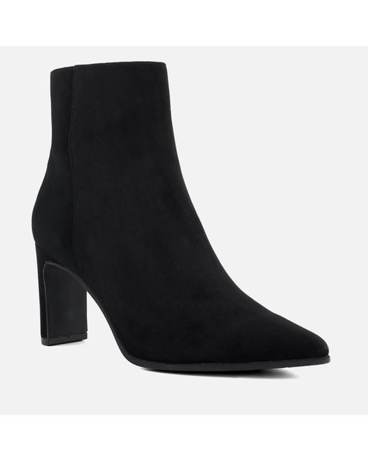 Dune Black Ottaly Suede Heeled Boots