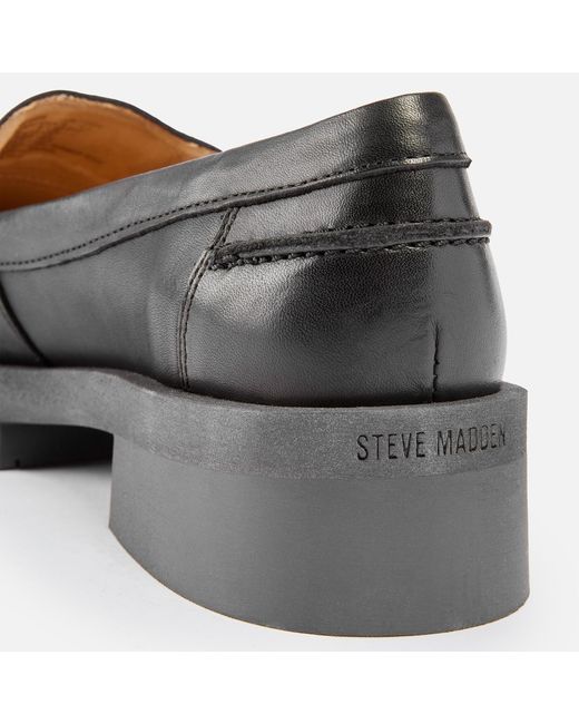 Steve Madden Gray Meggie Leather Loafers