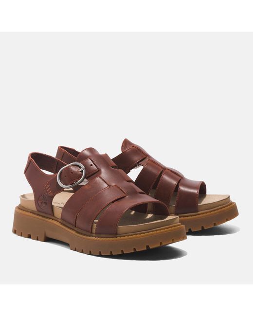 Timberland Brown Clairemont Way Leather Fisherman Sandals