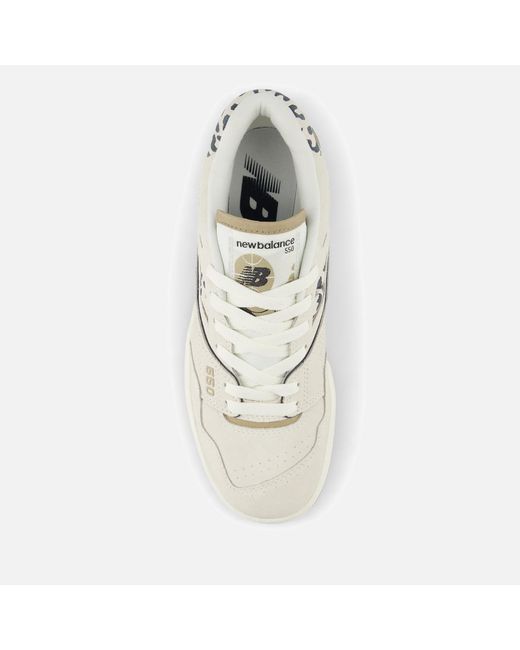 New Balance White 550 Suede Trainers