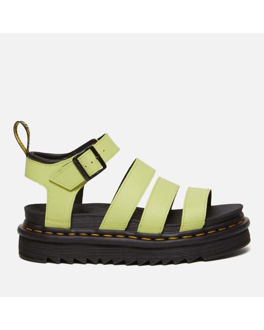 Dr. Martens Green Blaire Leather Strappy Sandals