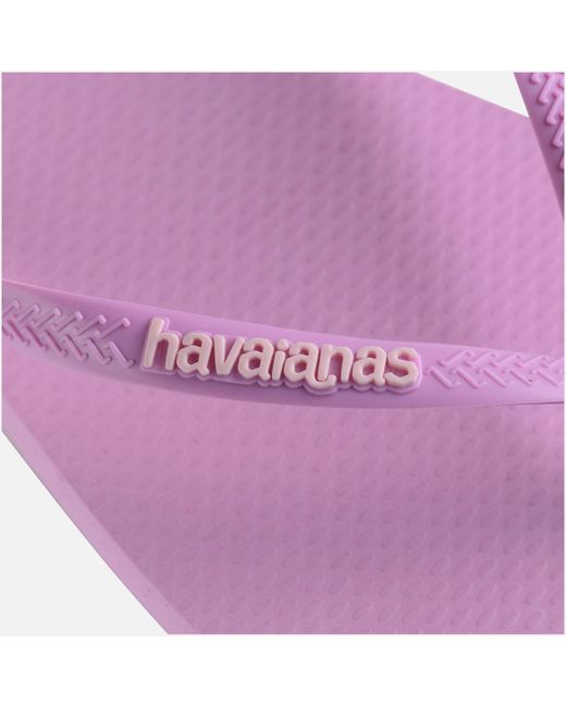 Havaianas Purple Slim Square Rubber Flip Flops