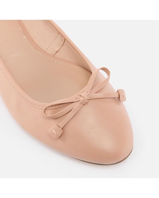 Dune Pink Hollies Leather Ballet Flats