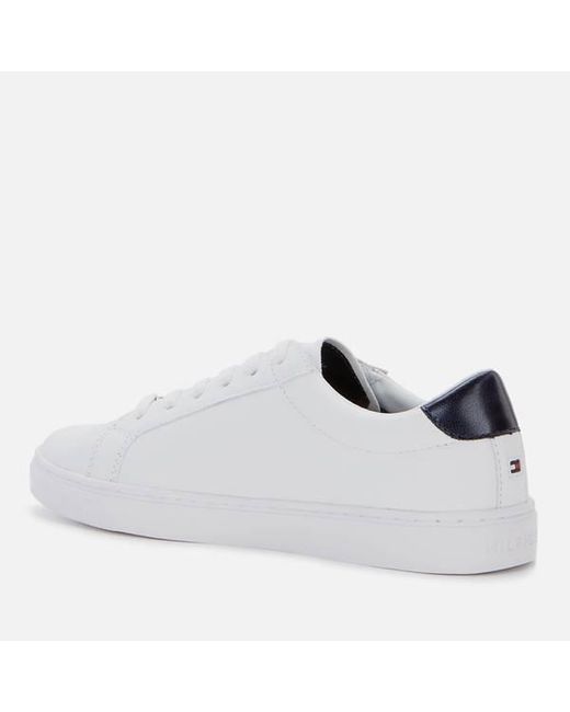 Tommy Hilfiger Venus Leather Essential Trainers in White - Save 1% - Lyst