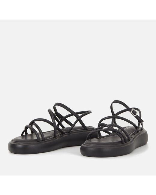 Vagabond Black Blenda Leather Flatform Sandals