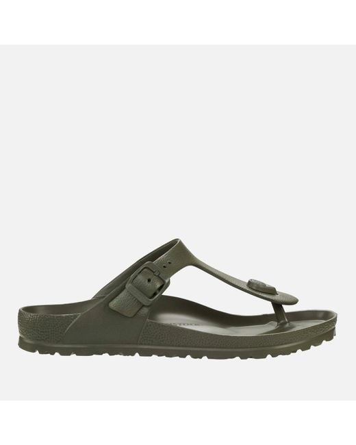 Birkenstock Green Gizeh Pebble-Grained EVA Toe-Post Sandals