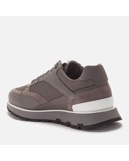 BOSS by HUGO BOSS Leather Arigon Running Style Trainers in Grey (Gray) for  Men - Lyst