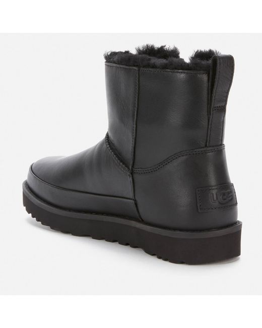 black leather uggs waterproof