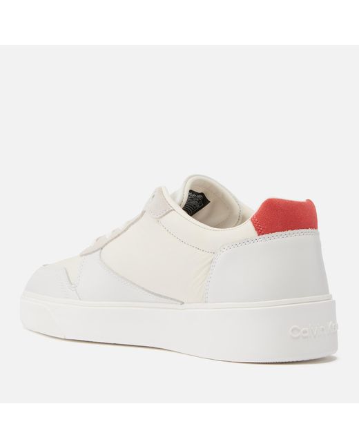 Calvin Klein White Leather Chunky Sole Trainers for men