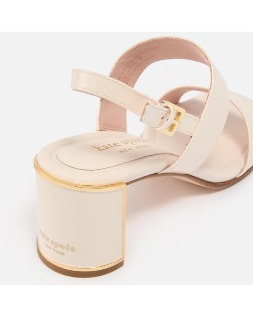 Kate Spade White New York Merritt Patent-leather Heel Sandals