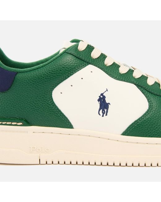 Polo Ralph Lauren Green Master Leather Court Trainers for men