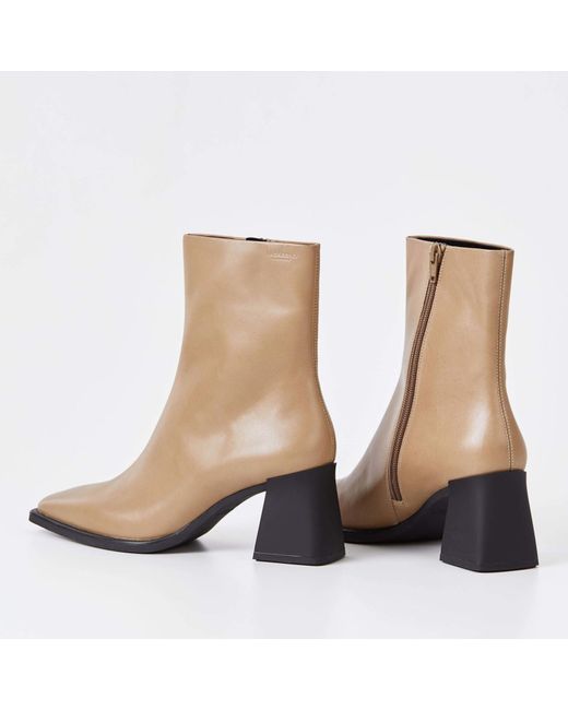 Vagabond Brown Hedda Leather Heeled Boots