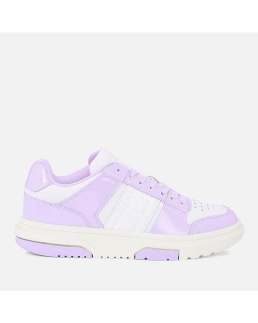 Tommy Hilfiger Purple Patent Leather Cupsole Trainers