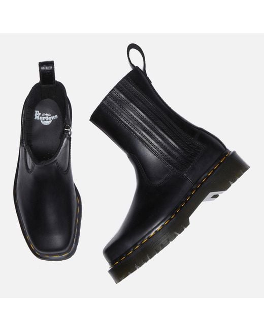 Dr. Martens Black Amaayah Lo Bex Leather Chelsea Boots