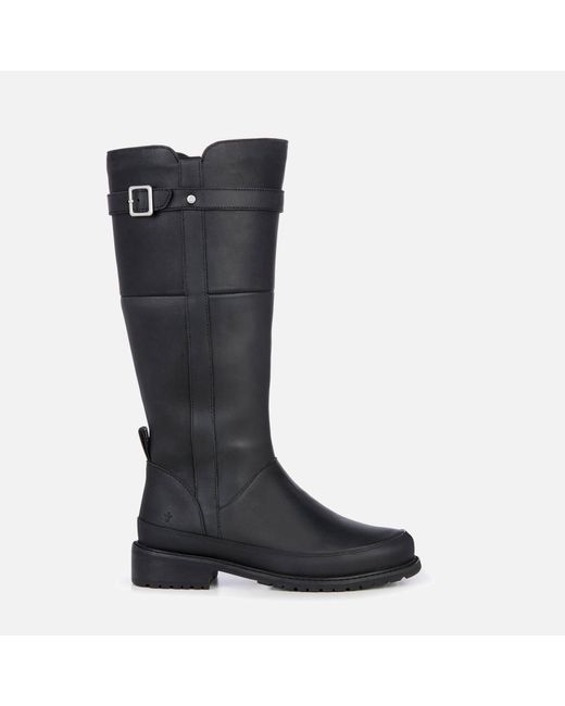 EMU Black Natasha Waterproof Leather Knee High Boots
