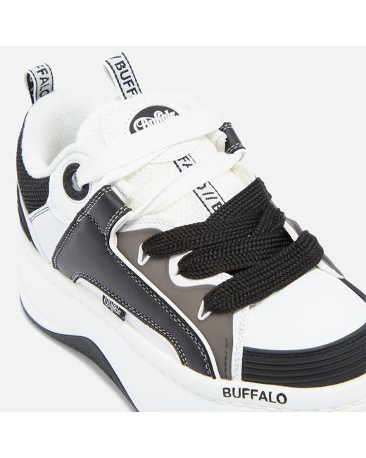 Buffalo White Orcus Faux Leather Trainers