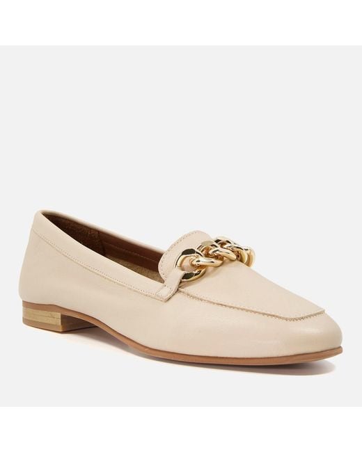 Dune Natural Goldsmith Leather Loafers