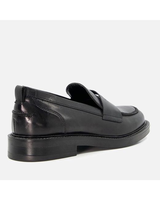Dune Black Geeno Leather Penny Loafers