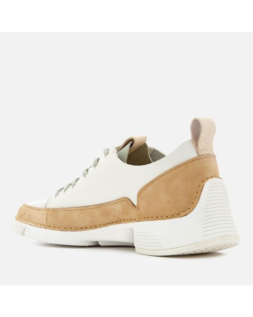 Clarks Tri Spark Leather Trainers in White | Lyst Australia