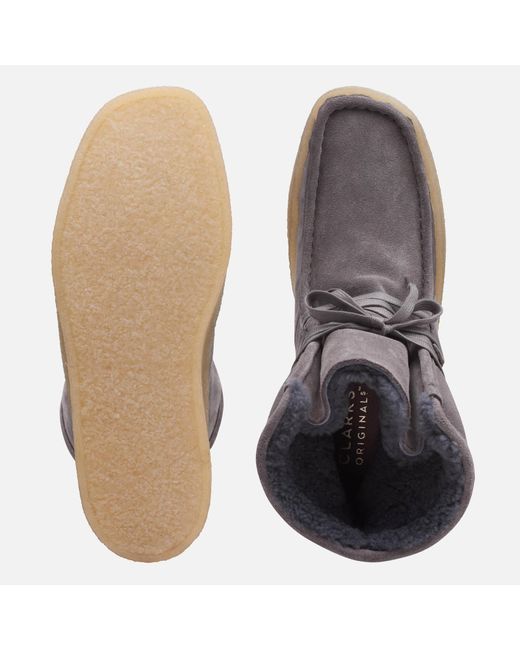 Clarks Wallabee Cup Hi in Brown | Lyst