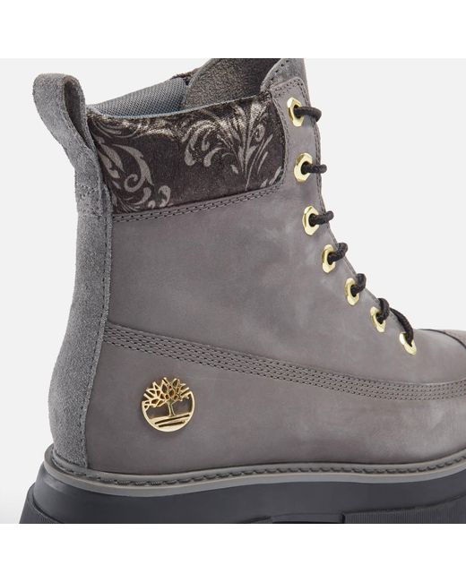 Timberland Sky Velvet And Leather Boots in Black | Lyst