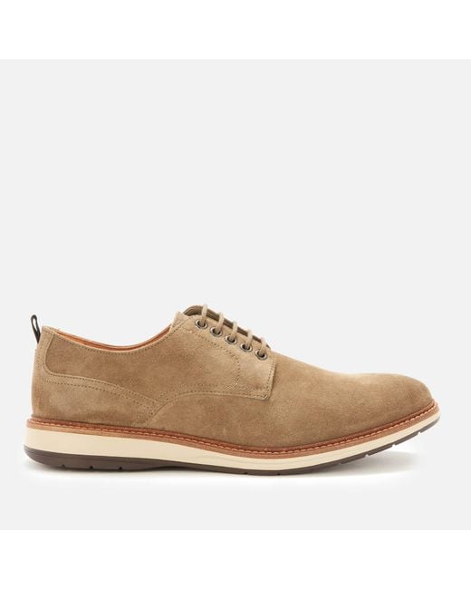 Clarks Green Chantry Walk Suede Derby Shoes for men