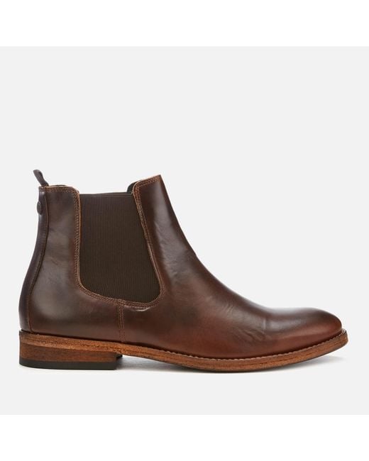 Barbour Brown Bedlington Leather Chelsea Boots for men