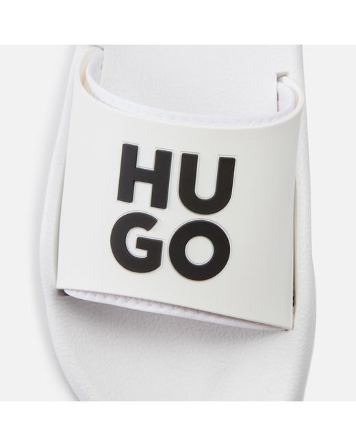 HUGO White Match Sliders for men