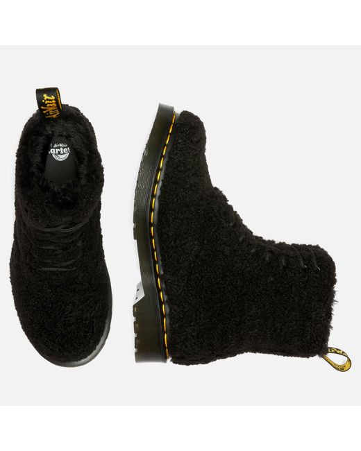 Dr. Martens Black 1460 Pascal Faux Shearling Ankle Boots