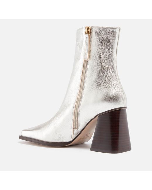 Alohas White South Shimmer Leather Heeled Boots