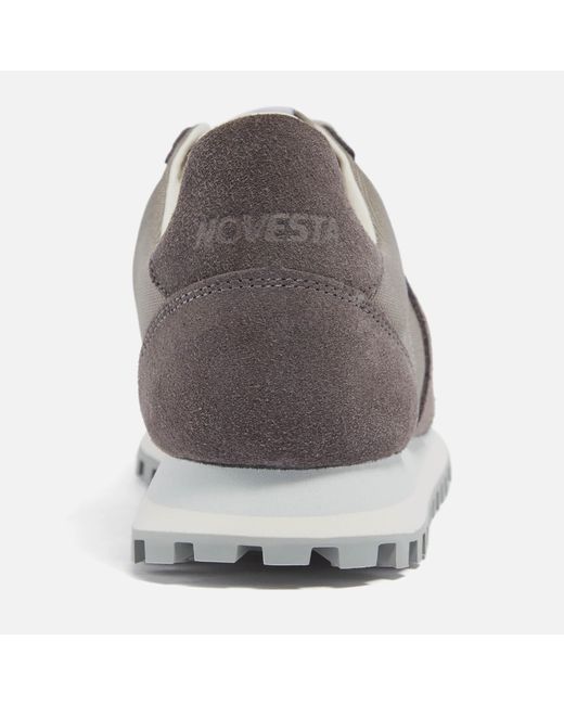 Novesta Gray Gat Trail Canvas And Suede Running Style Trainers for men