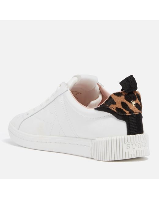 Kate Spade White Signature Leather Trainers