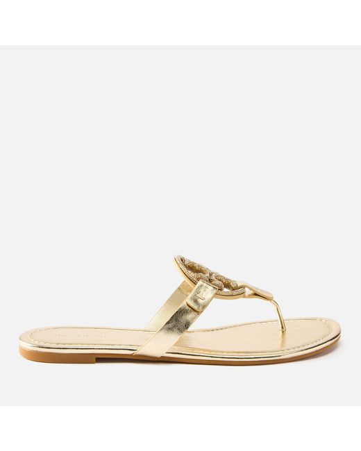 Tory Burch Metallic Miller Embellished Leather Sandals