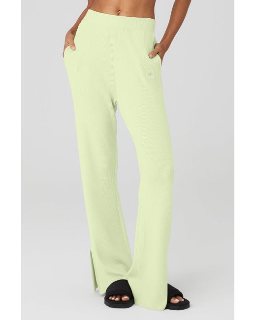 Alo Yoga Alo Yoga Knit High-waist Salana Wide Leg Pants in Yellow | Lyst  Canada