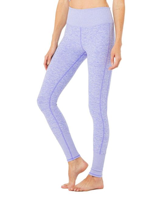 Alo Yoga High-waist Alosoft Lounge Legging in Periwinkle Heather (Purple) - Lyst