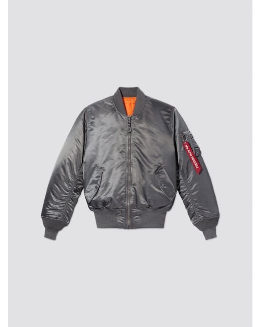 Alpha Industries Gray Classic Ma-1 Jacket Rep. for men