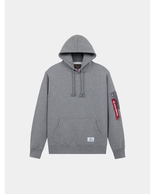 Alpha Industries Gray Utility Pocket Hoodie
