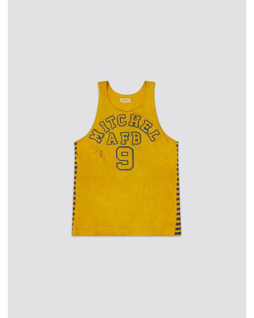 Alpha Industries Yellow Mitchell Afb 1950s Basketball Jersey for men