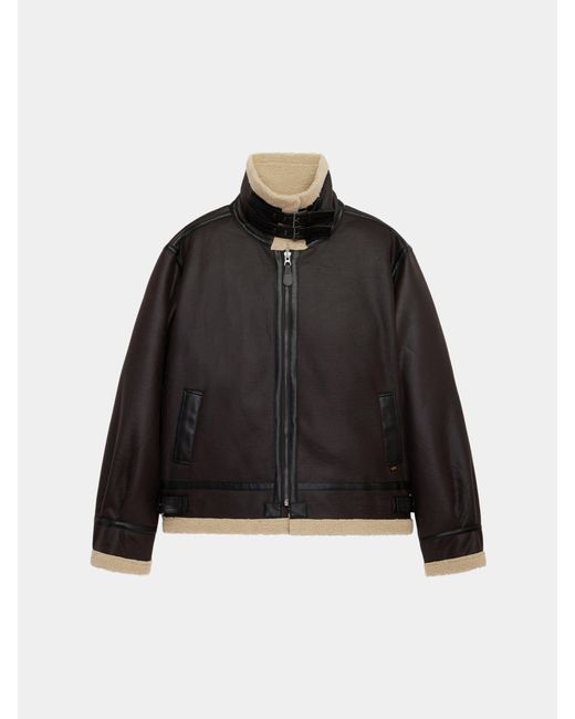 Alpha Industries Black Mouton B-3 Aviator Jacket for men