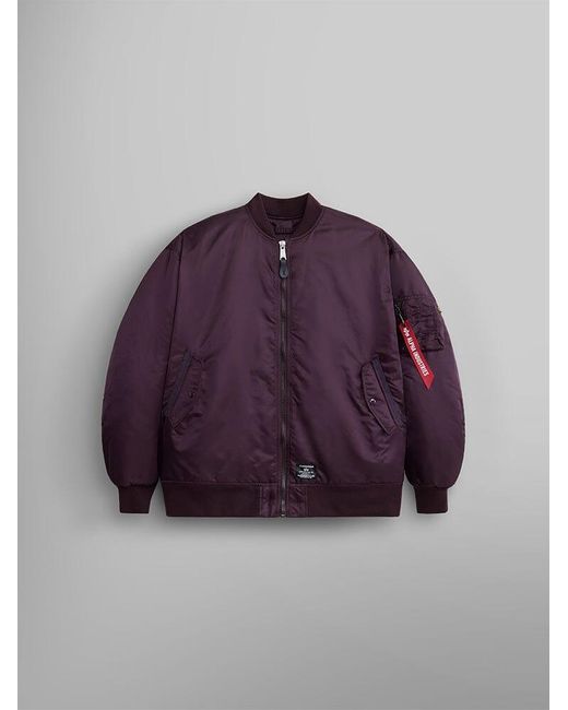 Alpha Industries Oversized Ma-1 Mod Bomber Jacket W in Purple | Lyst